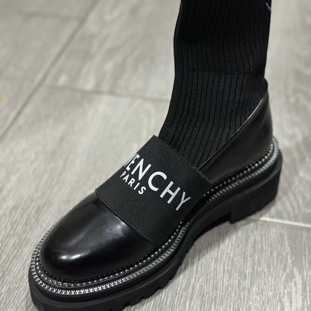 Givenchy Black Boots with Logo Band